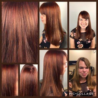 Red Hair Don't Care!! Before & After. Color by Julie Naggs