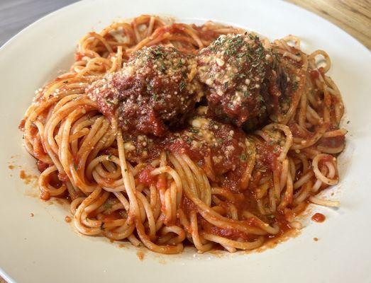 Spaghetti with Meatballs - $14 comes with soup or salad. Meatballs were pretty tasty.