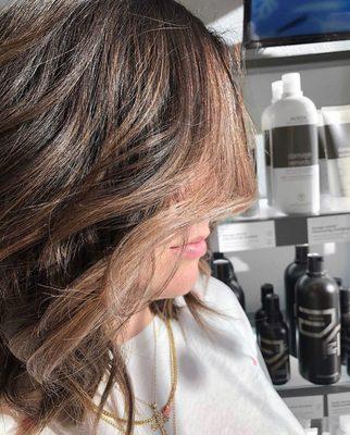 Brunette Balayage created by Master stylist Gina