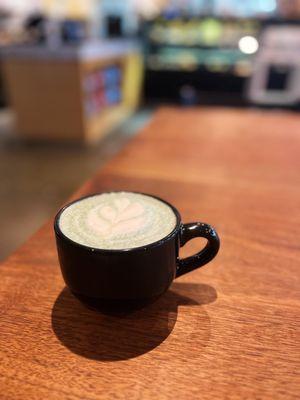 Blue matcha latte