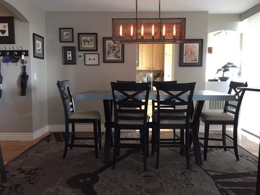 Photo 3 of 4 The industrial chic dining room, by Jen Yoon.