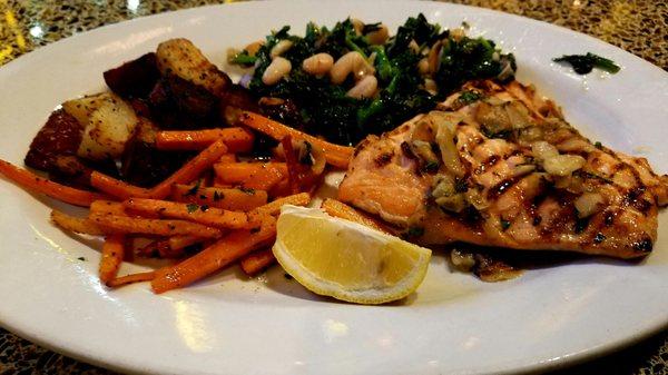 Salmone Oreganata $29. Usually $24 but I added delicious Broccoli Rabe.