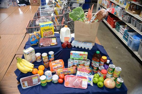 Some of the healthy items that are shared with households in need of assistance.