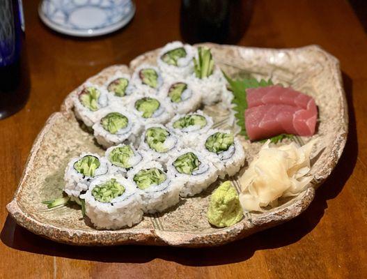 Umeshiso & Cucumber Roll, Cucumber Roll, Tuna Sashimi