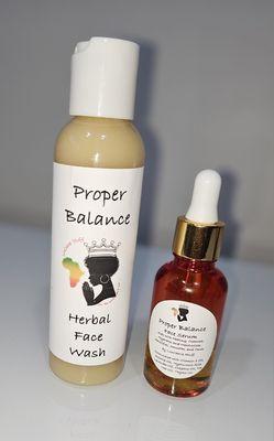 Herbal Face Wash and Serum.