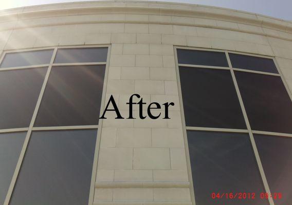 This is the after picture of a commercial building we power washed in montvale nj