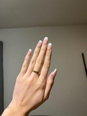 French tips on acrylics