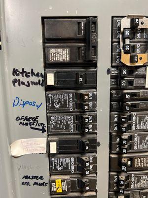 20 amp breaker won't connect.