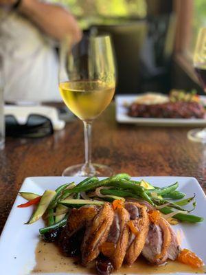 Roasted Duck Breast with veggies and risotto