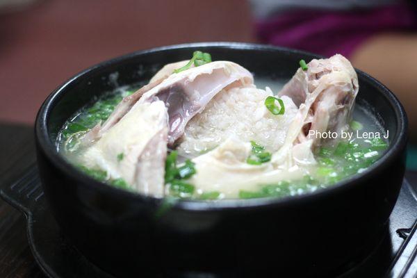 18. Young Ginseng Chicken Soup - inside of chicken stuffed with glutinous rice (old photo from fall 2019)