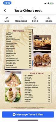 Full Choice of Menu Lomein , dishes , Sashimi , Sushi etc