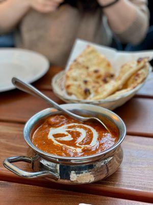 Butter Chicken, Garlic Chive Naan