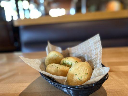 Fresh Baked Rolls with Butter & Garlic