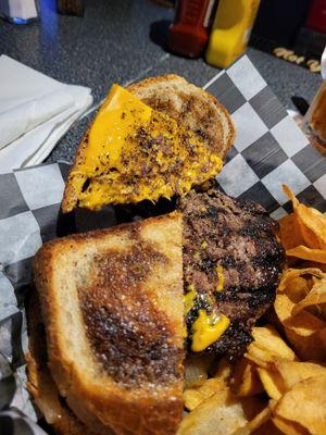 Yes, American cheese on a patty melt.  But good anyway!