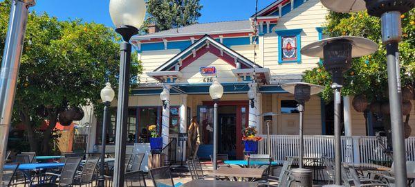 Entrance and outdoor seating