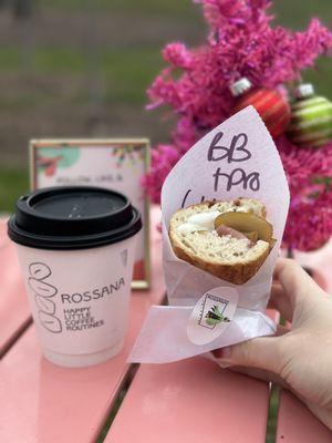 Shroom Latte + Breakfast Baguette