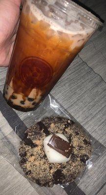 Brown Sugar Milk Tea and S'mores Cookie