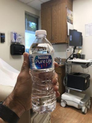 Complementary free water and patients room