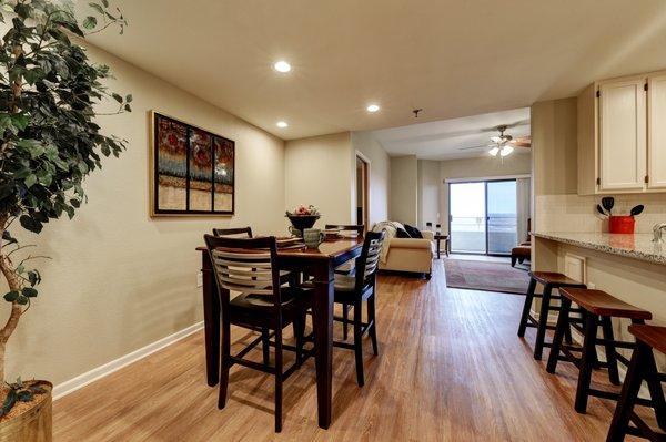 Entertain friends in a spacious Tower apartment with balcony.