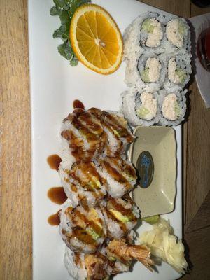 Maryland crab and shrimp tempura rolls