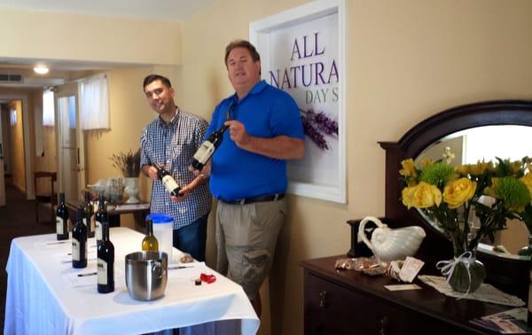 Kenwood Winery Willow Glen Wine Walk August 23, 2014. Our servers - Mike and Don!