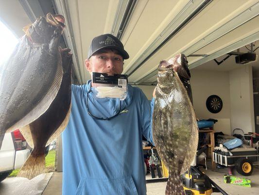 Slab flounder with a doormat mixed in