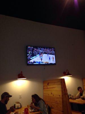 Duke basketball  on tv  and good pizza