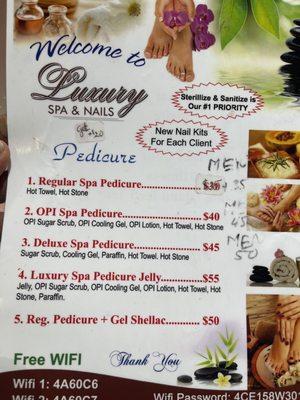 Pedi menu!