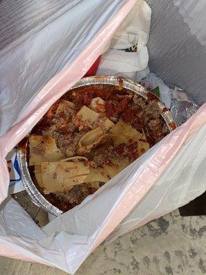 Here's a $40 takeout right where it belongs in the garbage!