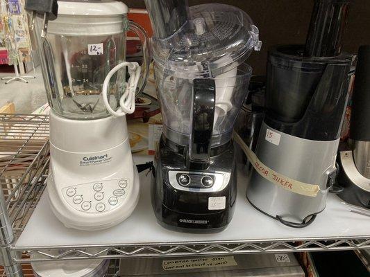 All small appliances have been tested to see if they're working.