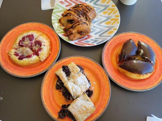 Croissant, kolache, strudel and paczki