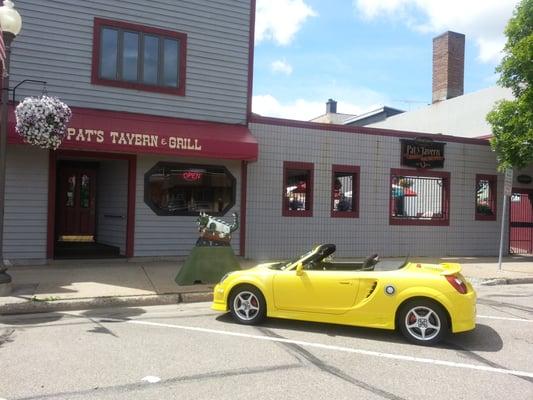 Get your picture taken with the Hodag in front of Pat's Tavern & Grill in Rhinelander, Wi.