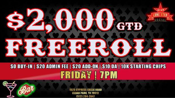 $2K Freeroll NLH Tournament