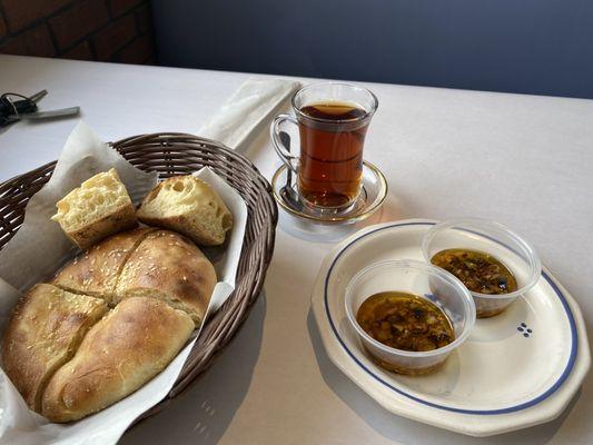 Turkish Sesame Bread and special dip