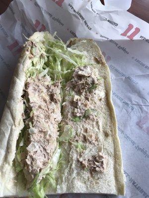 Maybe "totally" tuna should be renamed to "some tuna, more bun and lettuce"?