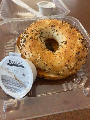 Everything Bagel with Cream Cheese