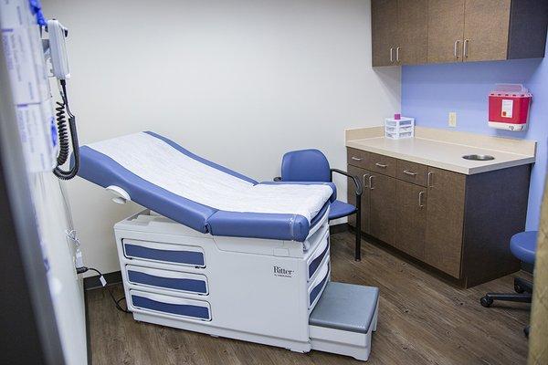 Clean and modern exam rooms