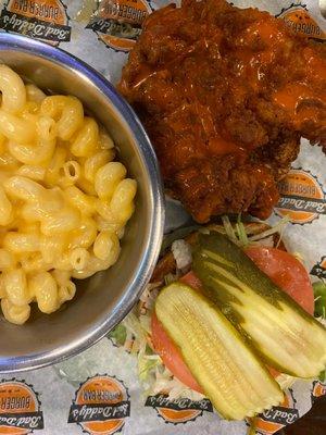 Buffalo Chicken Burger Mac and Cheese