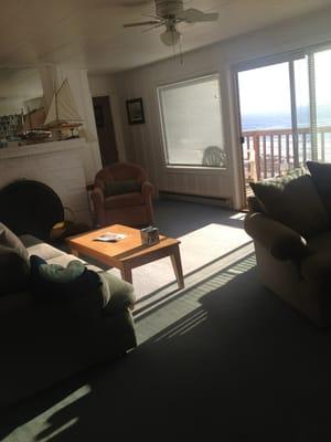 Extension of living room with ocean view.