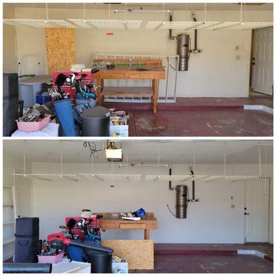 Garage before and after