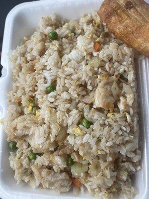 Hibachi egg fried rice with chicken