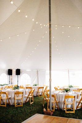 Reception - table setup by Footers