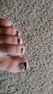 Pedi done by Sabin