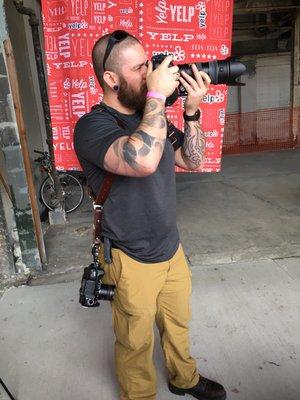 Ian, the photographer for the Yelp photo booth!!