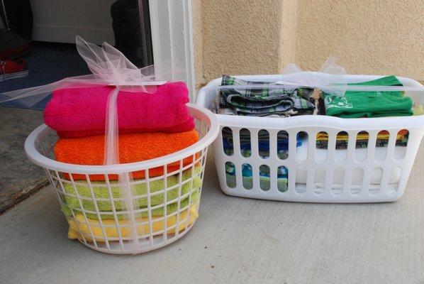 Our laundry service delivers to your door!