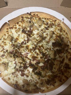 Gluten-10" Gluten Free Chicken Bacon Ranch Pizza