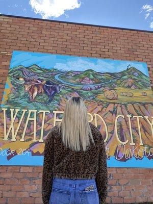 Looking up at Mural