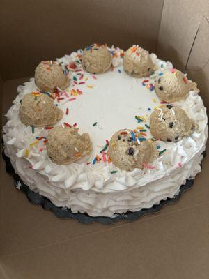 Cookie dough cake