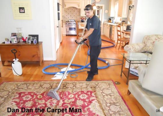 You can choose whether to have Dan Dan the Carpet Man clean your area rugs in place or in-plant (we pick-up and deliver).