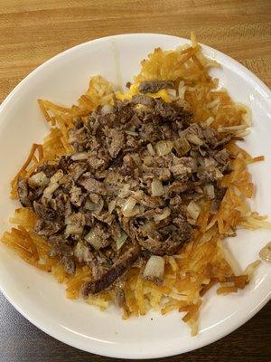 Cheesesteak Melt Hashbrown Bowl